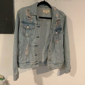 PACSUN JEAN JACKET - distressed with pockets. Size small, great condition